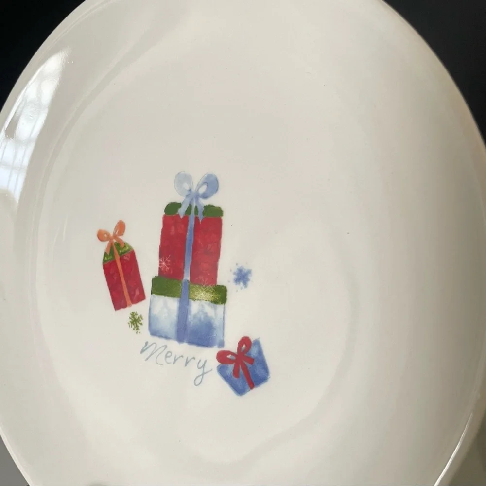 SET of 4 Holiday Appetizer Plates by Pier 1
